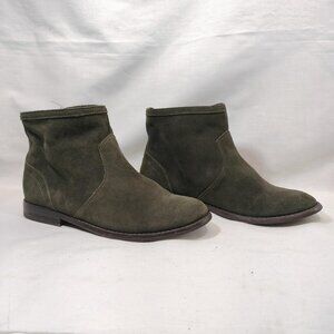 Aldo Elyse Green Suede Ankle Boots